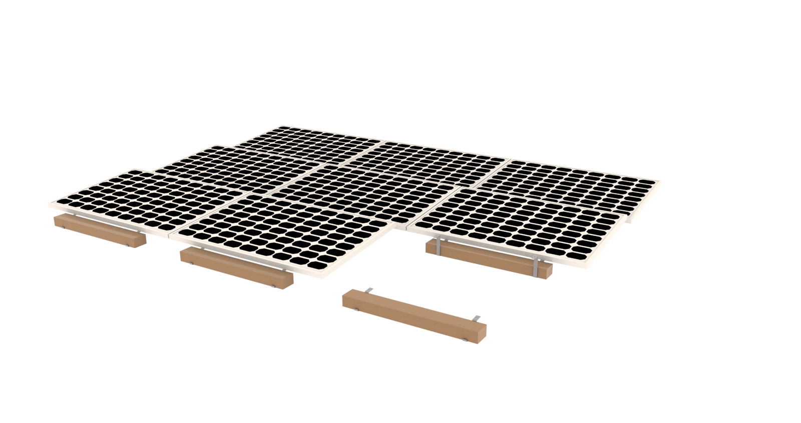 Ballasted Flat Roof Racking